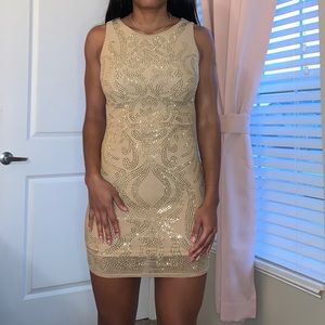 Studded Gold Dress